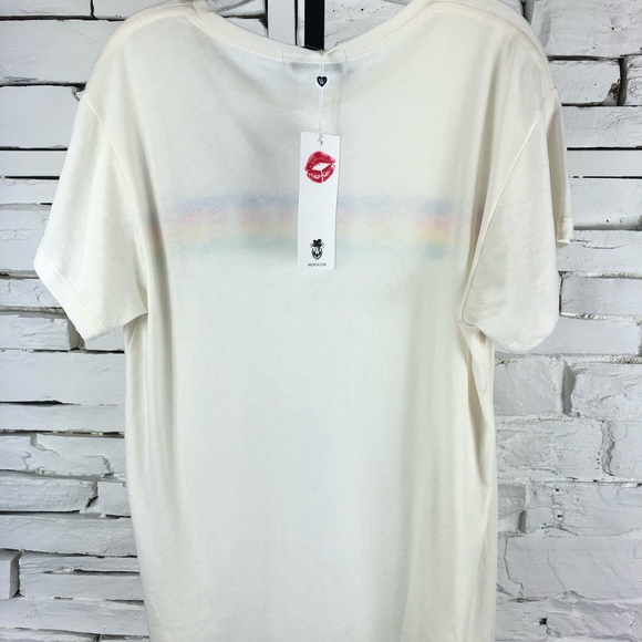 Wildfox Rainbow Stripe Radical T-Shirt 446 - Picture 6 of 8